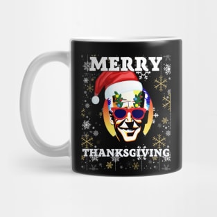 Funny Joe Biden Merry Thanksgiving Ugly Christmas Mug